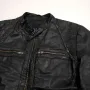 JACK & JONES Rocky Biker Кожено Рокерско Мото Яке Байкър Естествена Състарена Кожа M-L, снимка 2