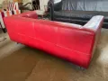 Червен кожен диван , снимка 3