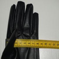 Дълги Черни Ръкавици От Изкуствена Кожа Размер S, снимка 15 - Ръкавици - 45483178