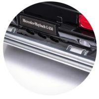 Акумулаторен джип Mercedes Maybach G650 12V, с меки гуми и кожена седалка

, снимка 7 - Детски велосипеди, триколки и коли - 45256207