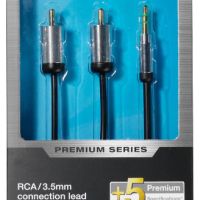 Кабел Vivanco - Premium, RCA/3.5mm, 2.5m, черен, снимка 1 - Други - 45357412