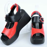 СЕЗОН'24! Ефектни дамски сандали на платформа-Естествена кожа-Два цвята, снимка 3 - Сандали - 45191814