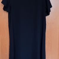Черна рокля с къдри на ръкавите, снимка 2 - Рокли - 45591853
