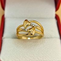 пръстени от медицинска стомана с 18к златно покритие , снимка 8 - Пръстени - 45398238