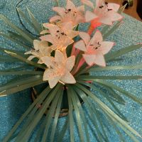 Светещо декоративно цвете в саксия, снимка 3 - Изкуствени цветя - 45270247