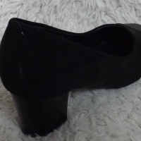 Обувки на ток, еко кожа, черни, код 654/ББ2/37, снимка 7 - Дамски обувки на ток - 44957390