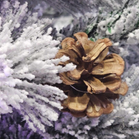 Изкуствено борче/елха със заскрежени иглички, снимка 5 - Изкуствени цветя - 44942958