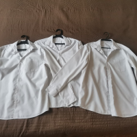 3 бр бяла риза +1бр подарък с дълъг ръкав за момче на George 152 =158 см  12 - 13 години, снимка 1 - Детски ризи - 42215419