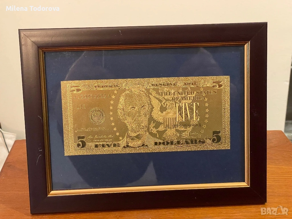 Позлатени 5 долара, снимка 1
