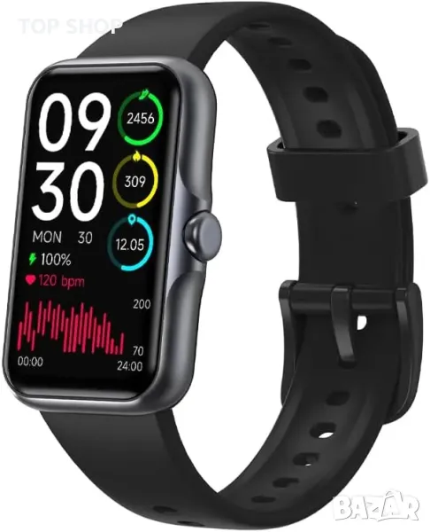 FORHAPAY Фитнес тракер часовник, 1,47" смарт часовник със сърдечен ритъм, монитор за сън, IP68, снимка 1