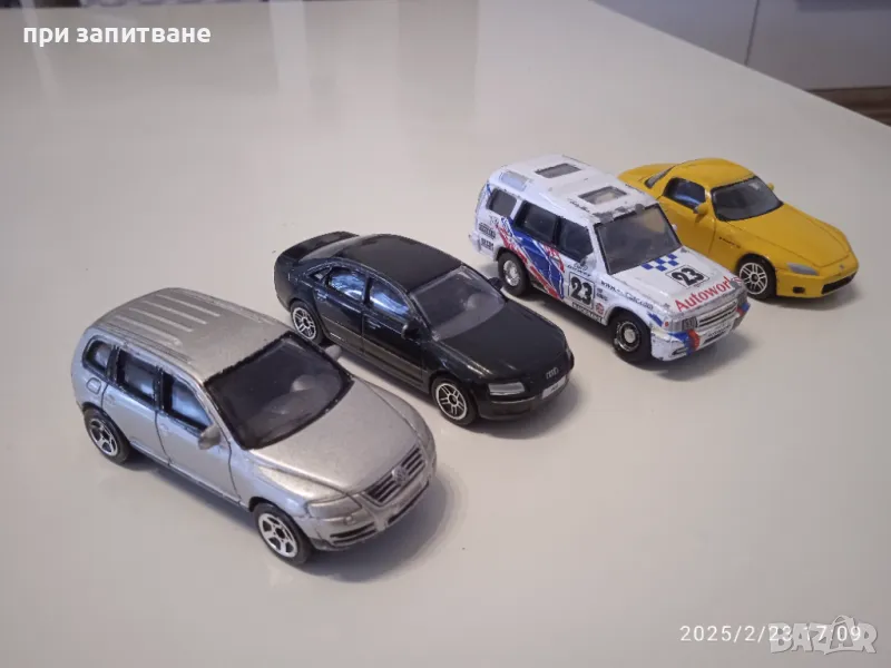 Метални колички Audi A8, Honda S 2000, VW Tuareg, Land Rover Realtoy , снимка 1