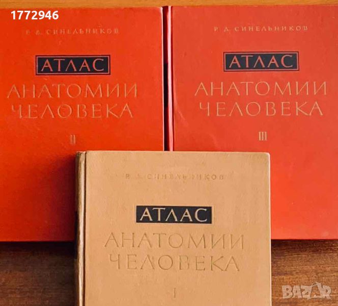  Атлас анатомии человека, Синельников, том 1-3, снимка 1