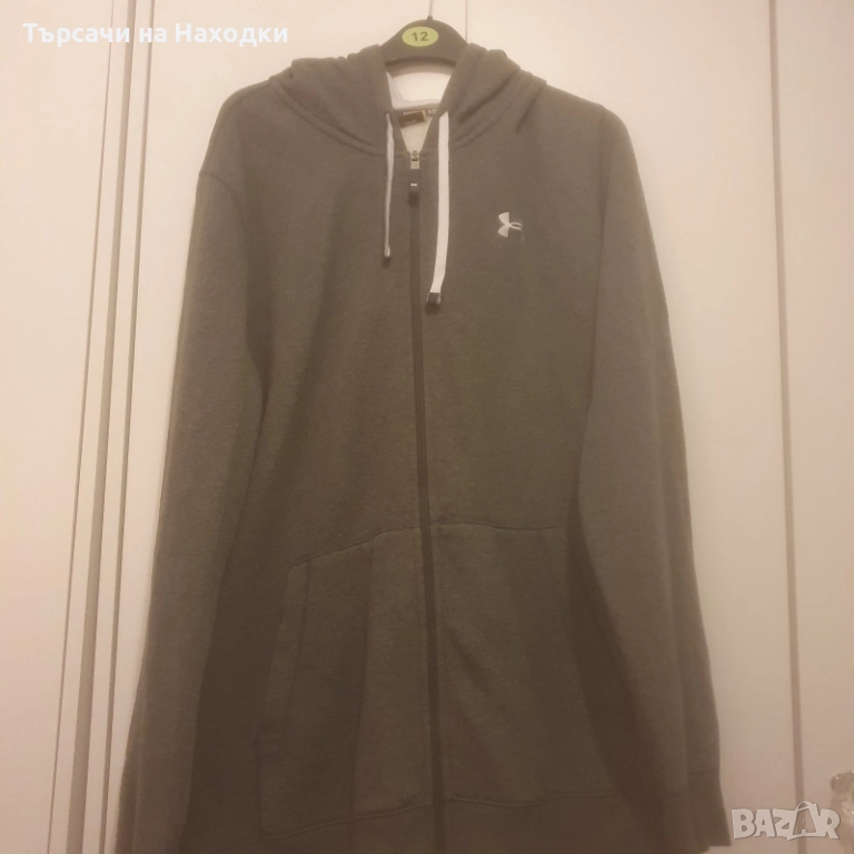 Under Armour Мъжки суичър с Качулка и Пълен Цип - Размер XL - Добро Състояние, снимка 1