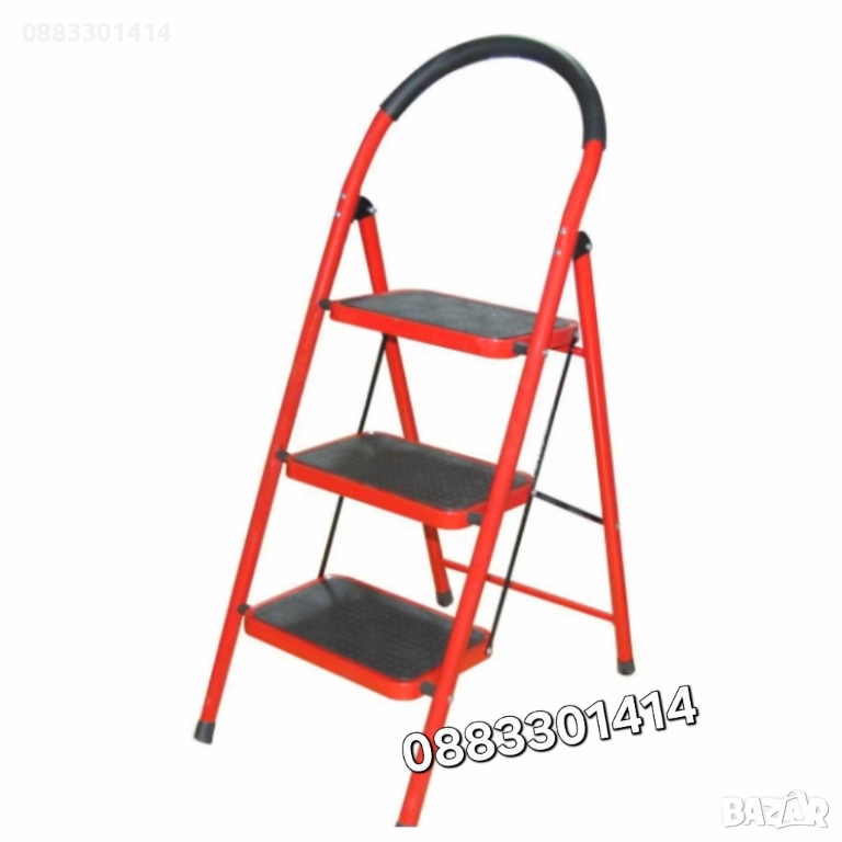 Сгъваема стълба 3 стъпала, до 150кг, снимка 1