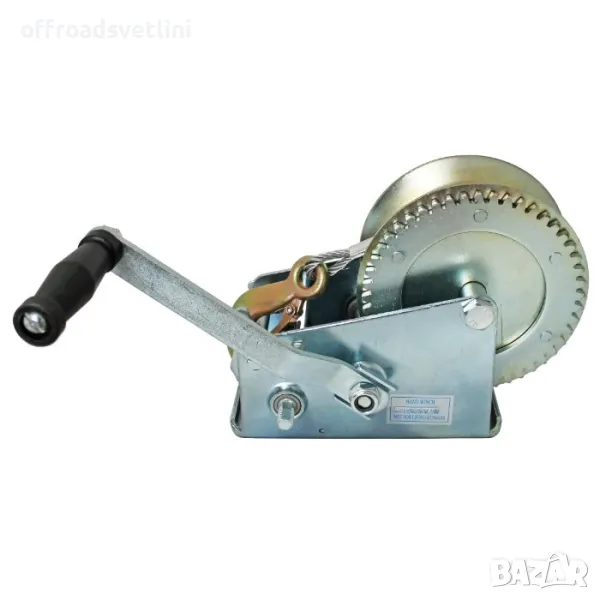 Ръчна лебедка със стоманено въже 2500 LBS 1100 KG, снимка 1