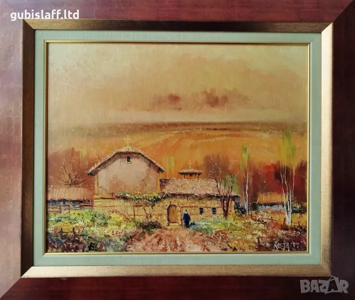 Картина, пейзаж, худ. Костадин Станоев-Коста, 2005 г., снимка 1