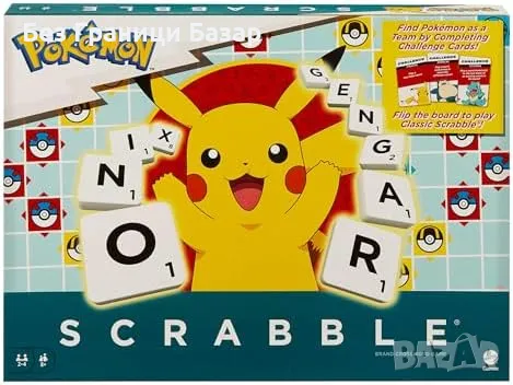 Нова Семейна Scrabble Pokémon игра за 2-4 играчи, UK версия Скрабъл , снимка 1