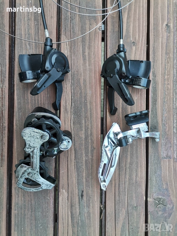 К-т команди, преден и заден дерайльор Shimano 3x8 ск, снимка 1