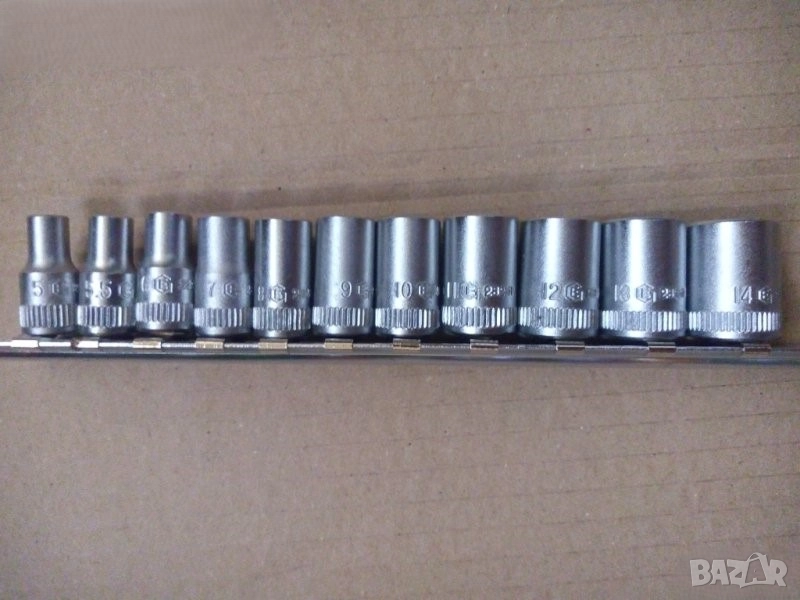 GENIUS TOOLS 11 броя 1/4 12стени качествени вложки .halfords advanced 11 броя 1/4 къси 6стени вложки, снимка 1