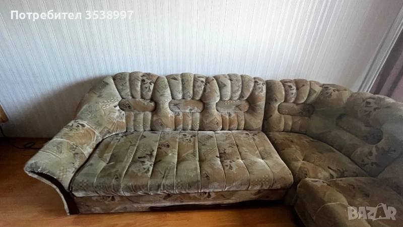 Диван ъглов (286/200) с функция за сън  (140/186), снимка 1