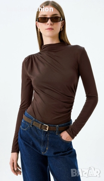 Блуза цвят кафе, снимка 1