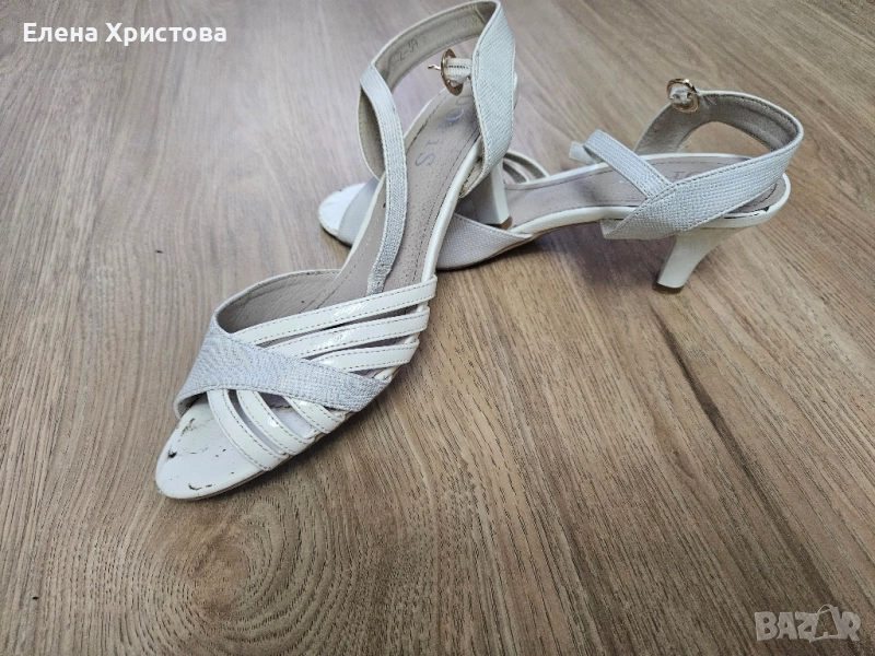 бели сандали, снимка 1