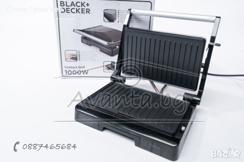 Чисто нова контакт грил скара BLACK DECKER 1000w, снимка 1