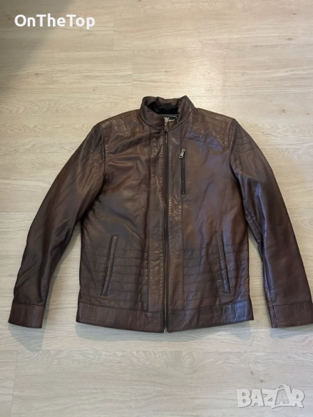 Мъжко кожено яке - естествена кожа М, снимка 1