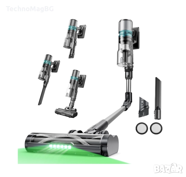 Вертикална Безкабелна Прахосмукачка Proscenic P16 , 550W, снимка 1