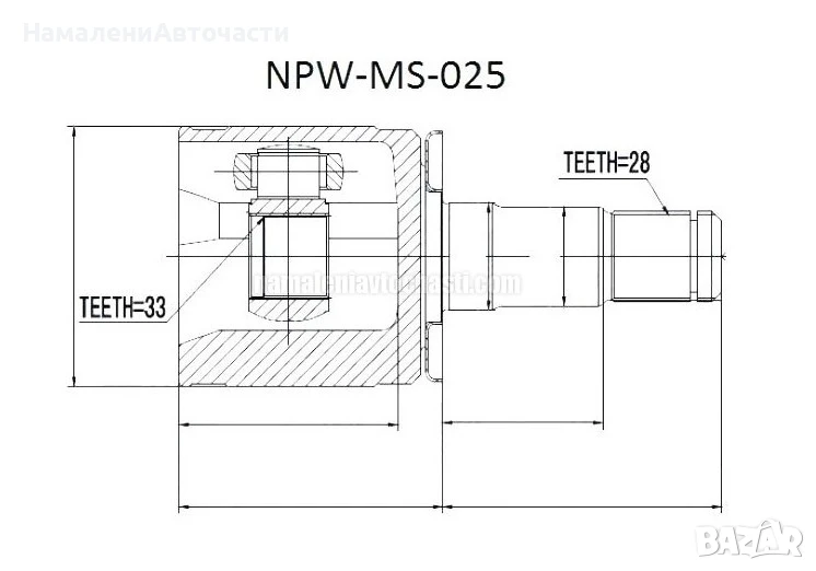 Предно вътрешно ляво каре MR331257 NPWMS025 Mitsubishi, снимка 1