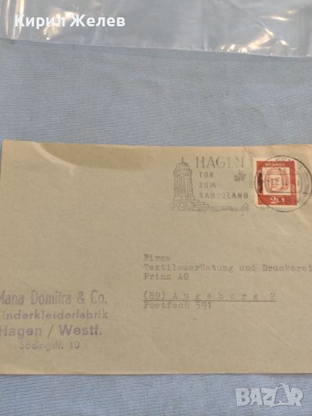 Стар пощенски плик с марки и печати Аугсбург Германия за КОЛЕКЦИЯ ДЕКОРАЦИЯ 26580, снимка 1