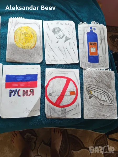 Колекция ръчни рисунки – известни марки, личности, символи (20+ броя)
, снимка 1