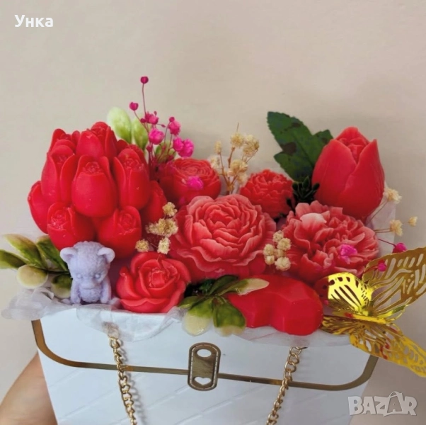 Кутия с ароматизирани соево восъчни фигури, снимка 1