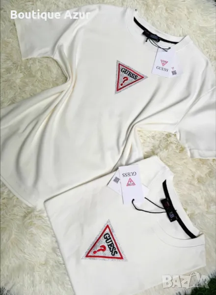 памучни дамски тениски guess , снимка 1