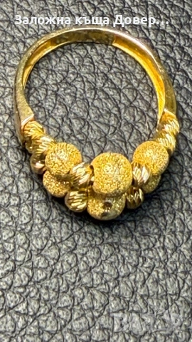 Златен пръстен 14 K 585 Gold zlaten prasten zlatni, снимка 5 - Пръстени - 53745778