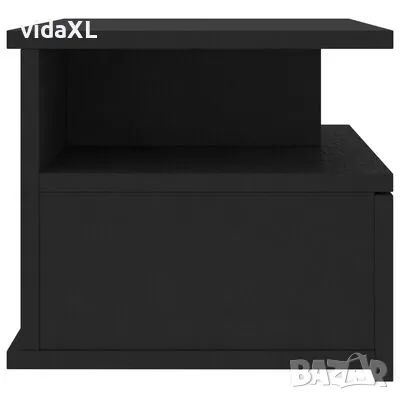 vidaXL Нощно шкафче за стена, черно, 40x31x27 см, инженерно дърво(SKU:800407), снимка 4 - Шкафове - 49226824