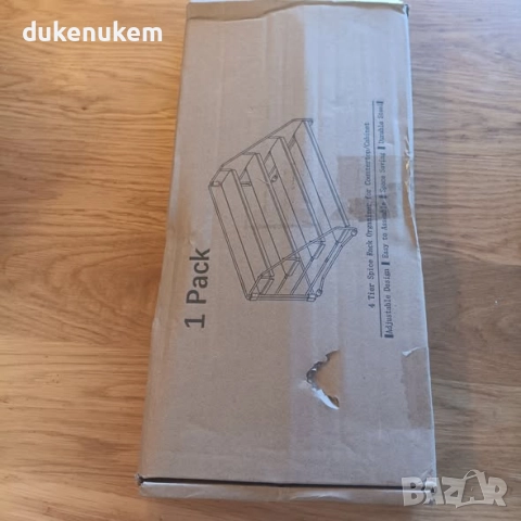 Органайзер за подправки, метален разширяем кухненски рафт 34 см, с отделящи се 4 нива, снимка 11 - Етажерки - 52625066