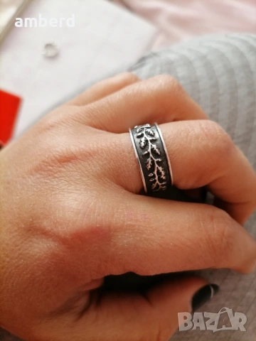 Уникален сребърен пръстен ( халка ) - модел R004А