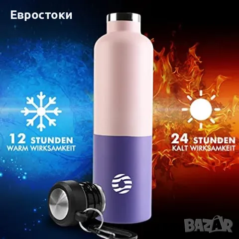 Fjbottle FEIJIAN FJbottle Вакуумно изолирана бутилка за вода от неръждаема стомана 750/1000 мл, снимка 3 - Спортна екипировка - 48654066