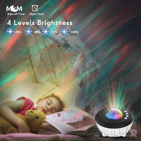 Многофункционален 6 в 1 Звезден проектор Aurora Borealis, снимка 5 - Плейъри, домашно кино, прожектори - 52449617