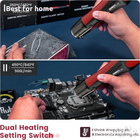 KAIWEETS 450W Мини пистолет за горещ въздух KEH01, снимка 3 - Други инструменти - 52321085