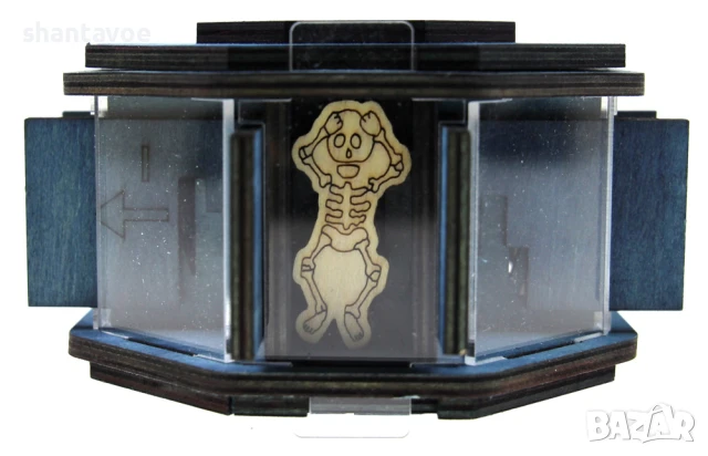 Ескейп кутия дървен пъзел с механизми за отваряне - Затвор, снимка 7 - Игри и пъзели - 51106089