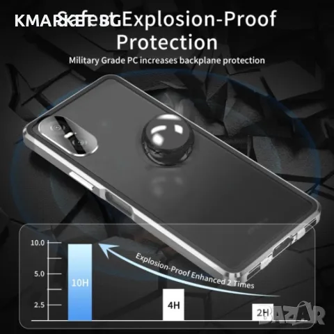 Sony Xperia 10 VI View Window/ Magnetic Metal Frame/ HD Tempered Glass Калъф и Протектор, снимка 3 - Калъфи, кейсове - 48918499