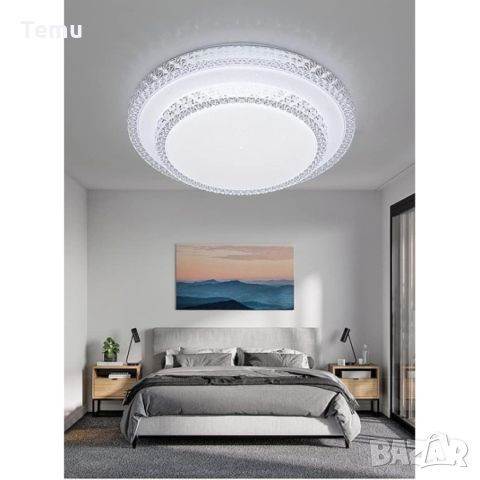 LED таванно осветление, плафон с 2 комбинации сменяща се светлина, 40 см