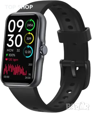 FORHAPAY Фитнес тракер часовник, 1,47" смарт часовник със сърдечен ритъм, монитор за сън, IP68