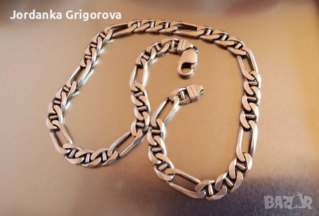 Сребърен синджир - плетка картие - Италиански, снимка 2 - Колиета, медальони, синджири - 51804658