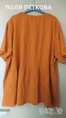 Оранжева блуза, снимка 4 - Тениски - 45295417