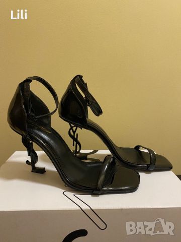 Сандали с ток YSL Saint Laurent, снимка 5 - Дамски обувки на ток - 46471483