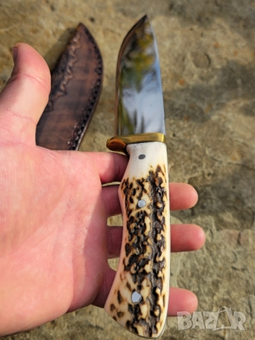 Ръчно изработен нож Еленски рог, снимка 7 - Ножове - 52323034
