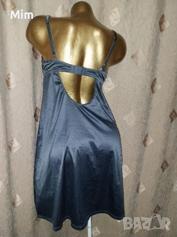  85 С Сатенена, моделираща рокля в оловно сиво, снимка 6 - Корсети, бюстиета, топове - 50855997